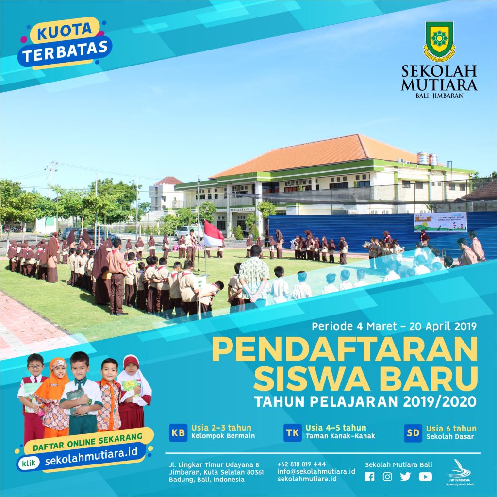Pendaftaran Siswa Baru Sekolah Mutiara Bali Periode 4 Maret 19 April 2019 Telah Di Buka Sekolah Mutiara Bali